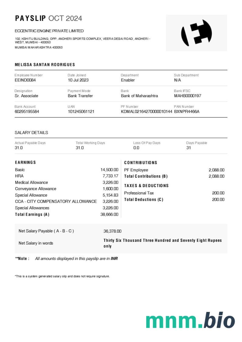 Szablon odcinka wypłaty silnika ekscentrycznego w formatach Word i PDF